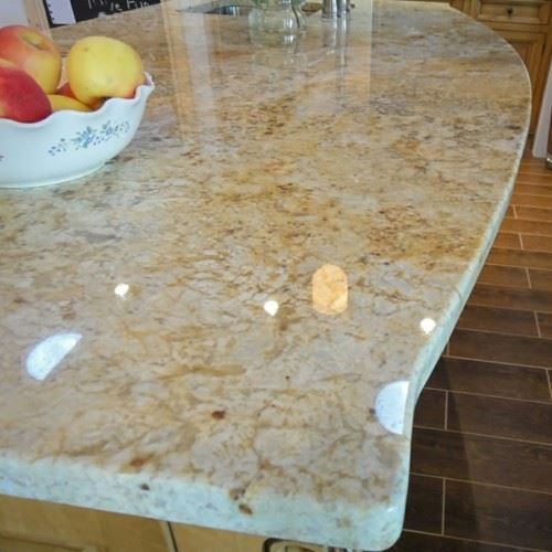 Colonial Cream Granite Kitchen Island